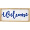 Northlight Welcome Framed Wall Sign - 20" - White and Blue